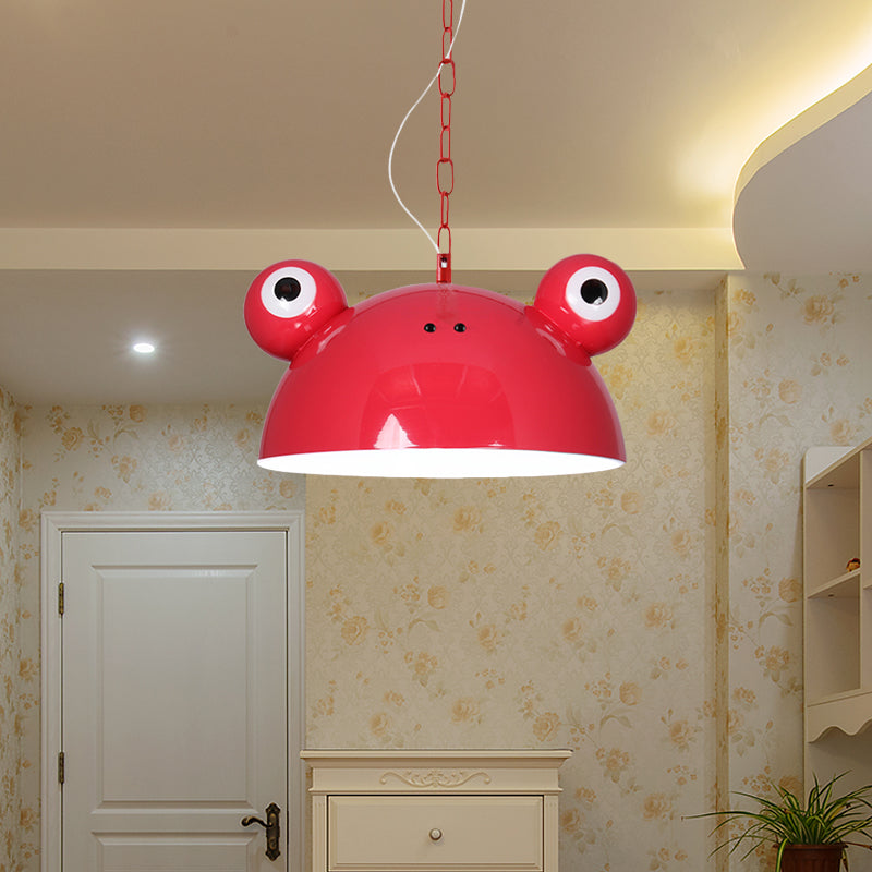 Froschkindergarten Decke Anhänger Iron 1 Glühbirnen Kinderstil Hanglampe Kit in Rot/Blau/Grün