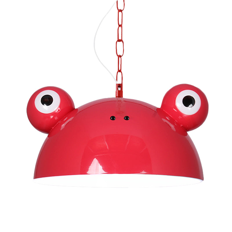 Kikker kleuterschool plafond hanger ijzer 1 lamp kinderstijl hangende lampkit in rood/blauw/groen