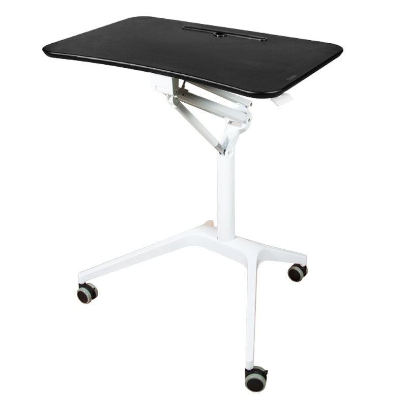 Rectangular Shaped Standing Desk Wood Adjustable with Aluminium Legs