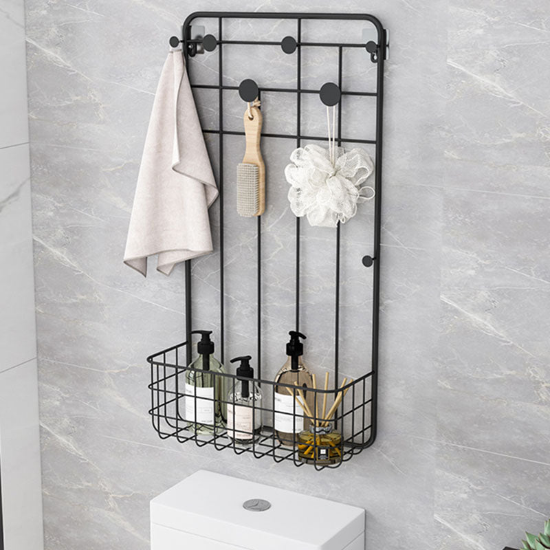 1 Storage Shelf Metal Coat Hanger Modern Wall Mounted Coat Rack with Hooks