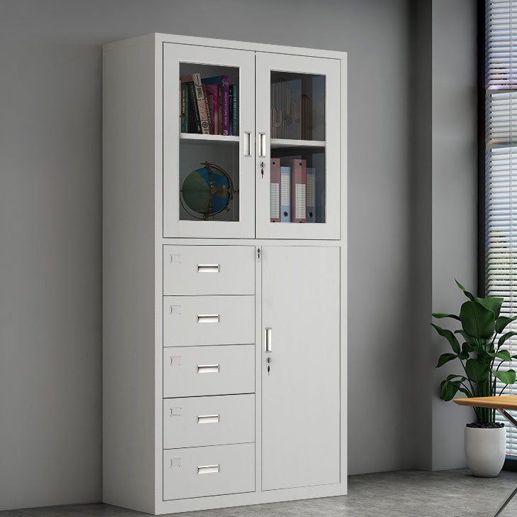 Modern White Filing Cabinet Lock Storage for Home and Office