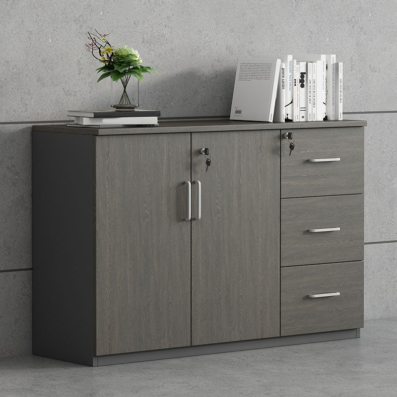 Modern Wooden Filing Cabinet with Lock Storage for Home Office