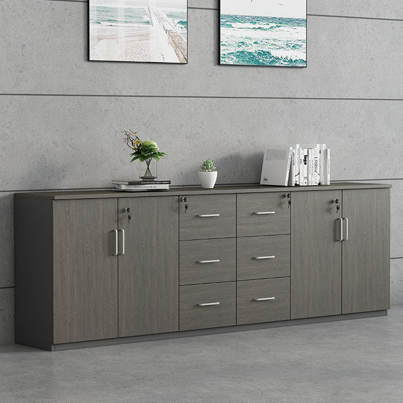Modern Wooden Filing Cabinet with Lock Storage for Home Office