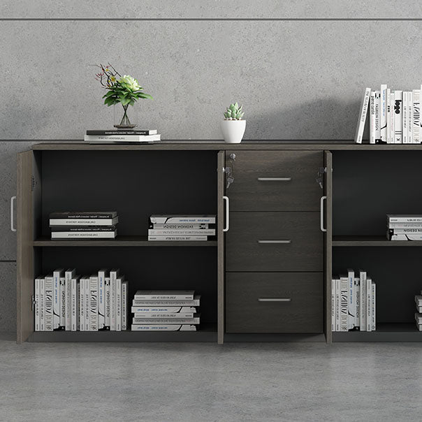 Modern Wooden Filing Cabinet with Lock Storage for Home Office