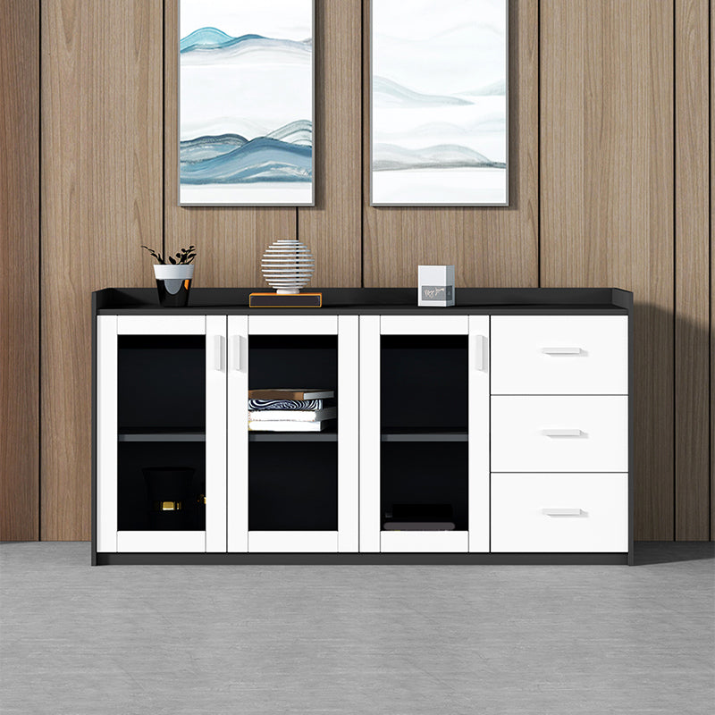 Modern White Engineered Wood Filing Cabinet for Home and Office