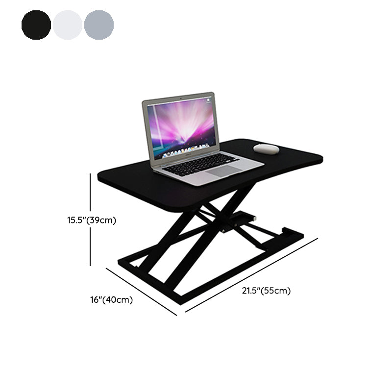 Folding Rectangular Shaped Office Laptop Table Wood in Black/White/Grey