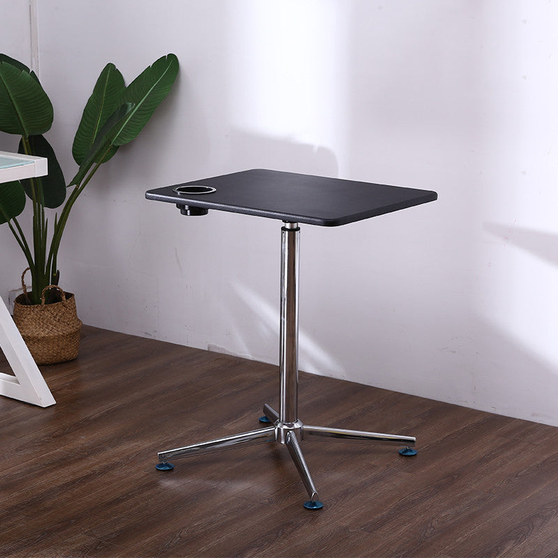 Rectangular Shaped Wood Office Writing Table Metal Legs with Wheels