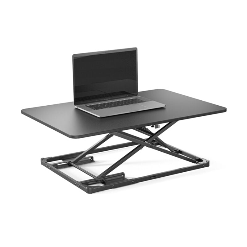 Rectangular Shaped Office Standing Desk Converter Wood in White/Black