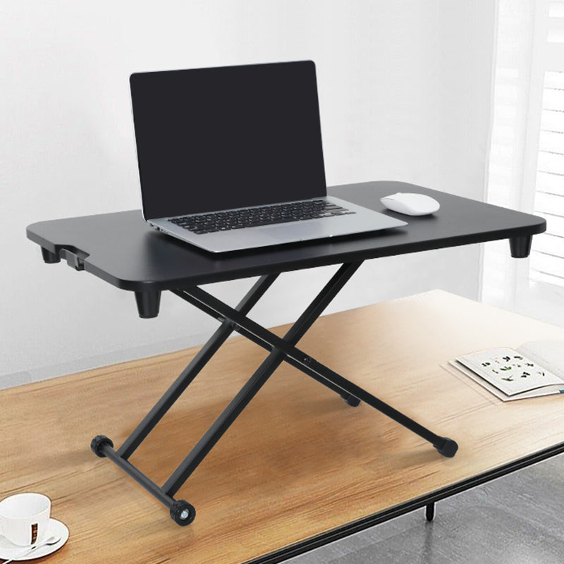 Adjustable Rectangular Shaped Standing Desk Steel in Black for Office