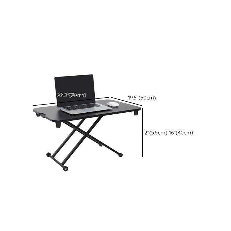 Adjustable Rectangular Shaped Standing Desk Steel in Black for Office