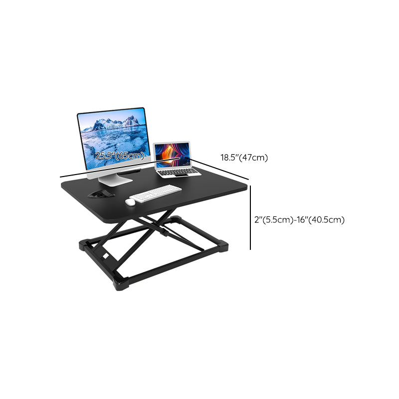 Adjustable Rectangular Shaped Standing Desk Steel in Black for Office