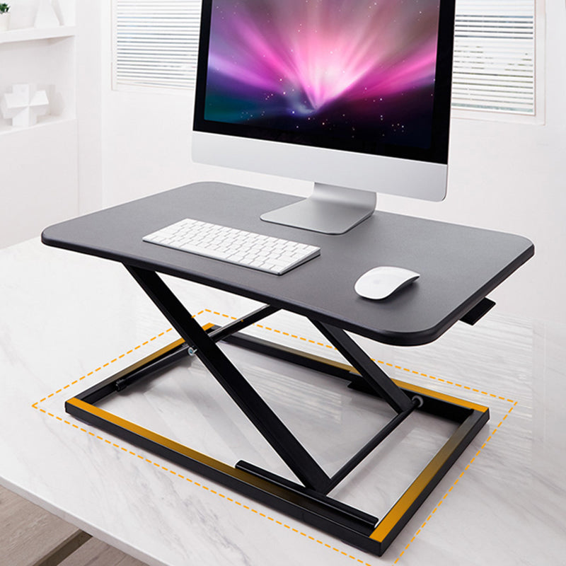 Folding Office Standing Desk Converter Rectangular Shaped in Black/White/Grey