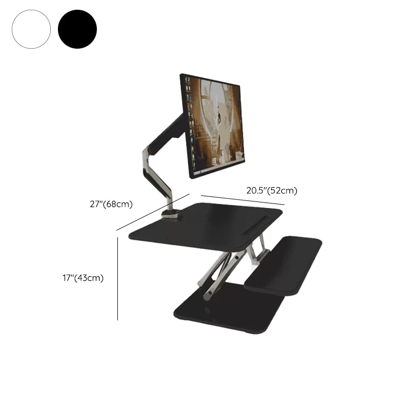 Rectangular Shaped Office Standing Desk Converter Wood in Black/White