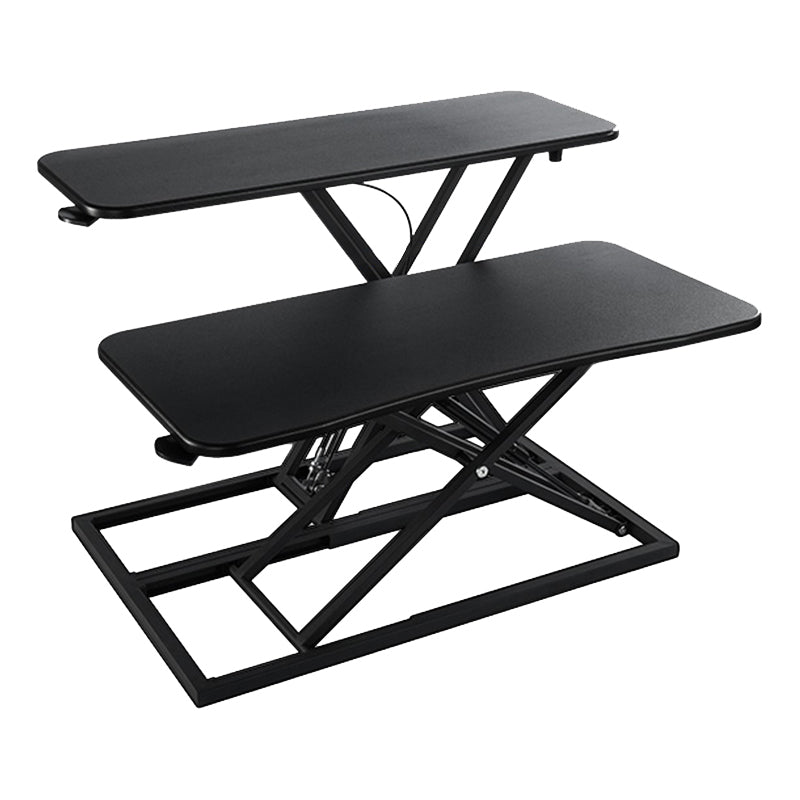 Rectangular Shaped Office Standing Desk Metal Folding in Black/White/Grey