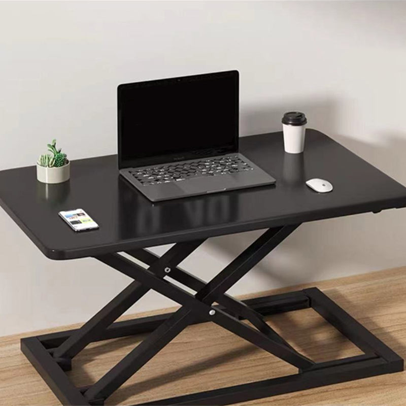 Rectangular Shaped Standing Desk Folding Wood Black/White for Office