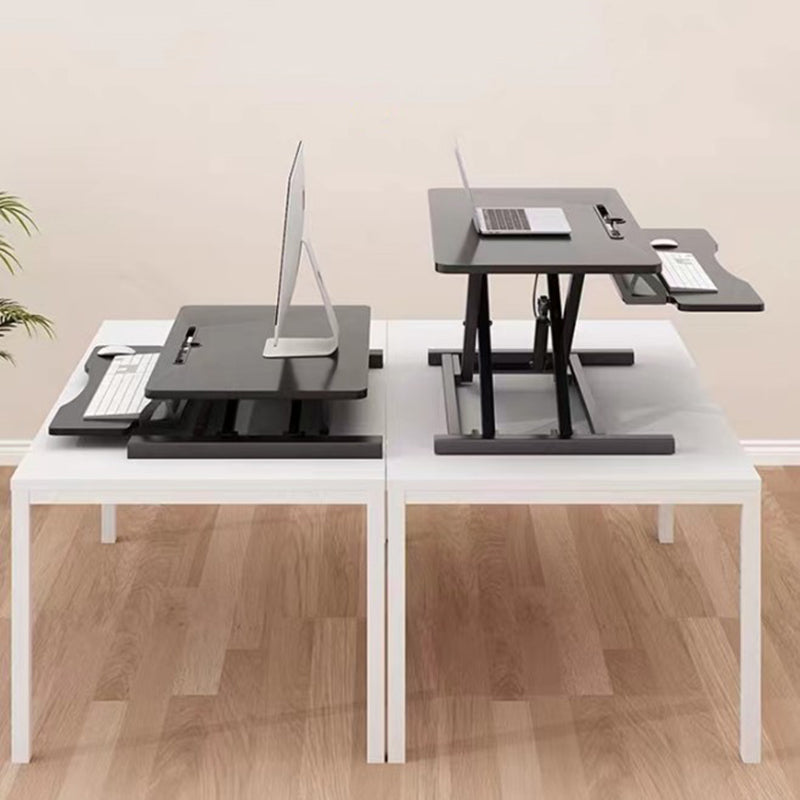 Rectangular Shaped Standing Desk Folding Wood Black/White for Office