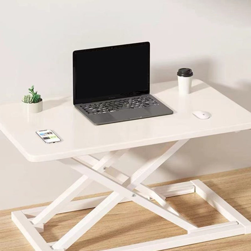 Rectangular Shaped Standing Desk Folding Wood Black/White for Office