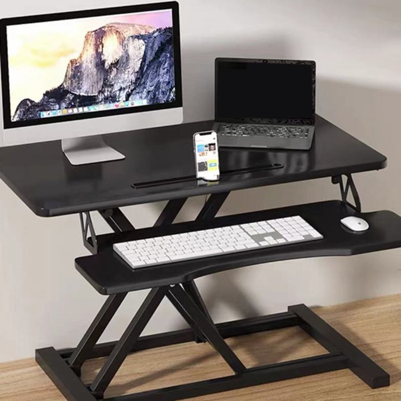 Rectangular Shaped Standing Desk Folding Wood Black/White for Office