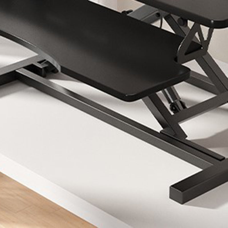 Rectangular Shaped Standing Desk Folding Wood Black/White for Office