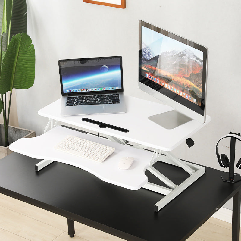 Rectangular Converter Standing Desk Folding Metal with Metal Legs