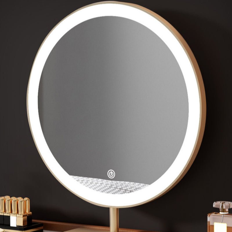 Contemporary White Bedroom Wooden Lighted Mirror Vanity Dressing Table