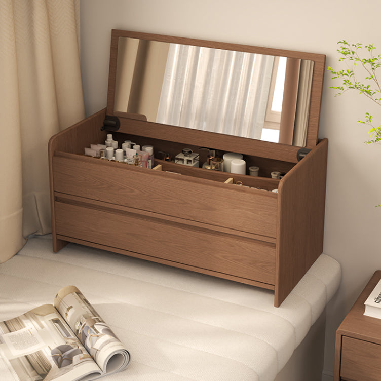 Solid Wood Scandinavian With Drawer Mirror Bedroom Make-up Vanity