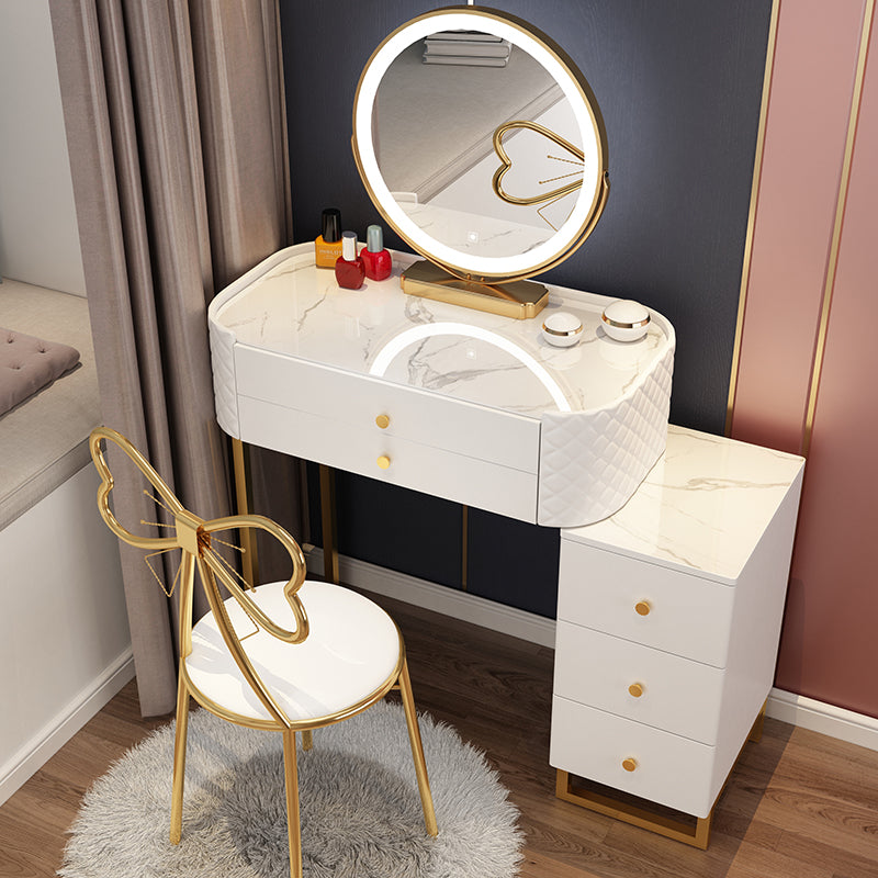 Make-up Vanity Contemporary With Drawer Lighted Mirror Bedroom Standing