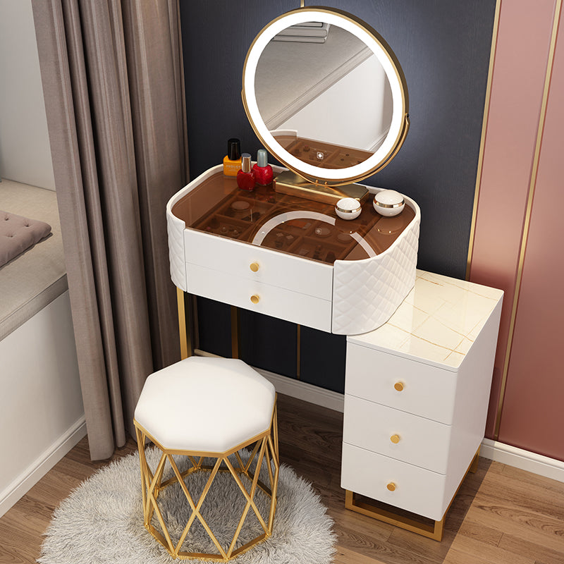 Make-up Vanity Contemporary With Drawer Lighted Mirror Bedroom Standing