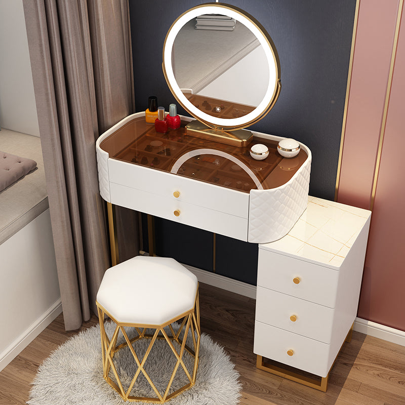 Make-up Vanity Contemporary With Drawer Lighted Mirror Bedroom Standing