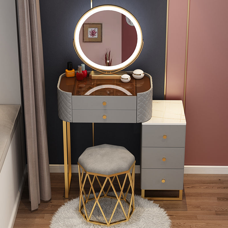 Make-up Vanity Contemporary With Drawer Lighted Mirror Bedroom Standing