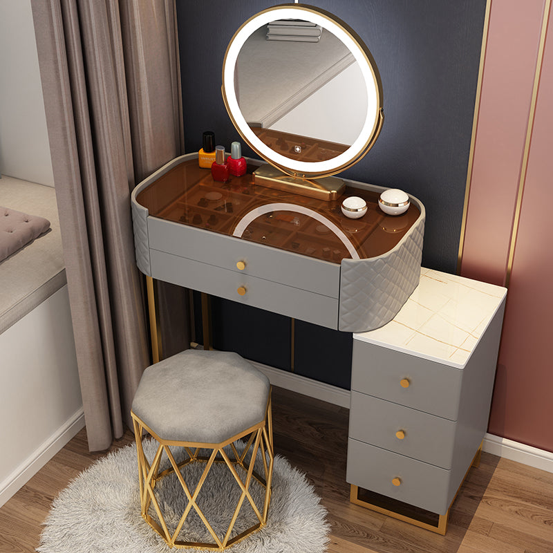 Make-up Vanity Contemporary With Drawer Lighted Mirror Bedroom Standing