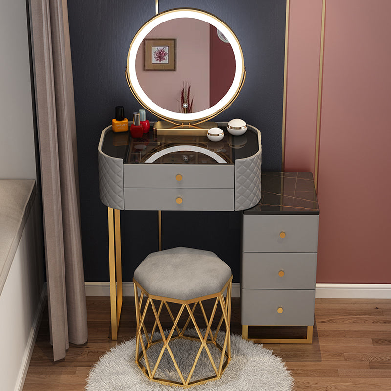 Make-up Vanity Contemporary With Drawer Lighted Mirror Bedroom Standing