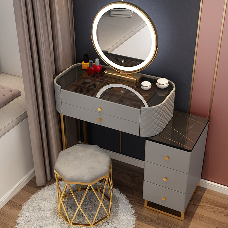 Make-up Vanity Contemporary With Drawer Lighted Mirror Bedroom Standing