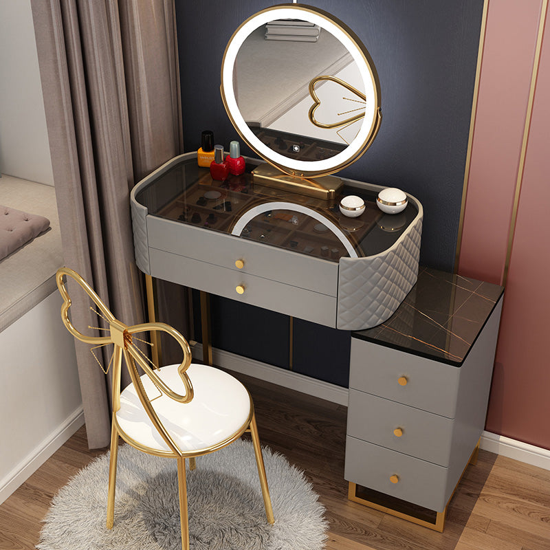 Make-up Vanity Contemporary With Drawer Lighted Mirror Bedroom Standing