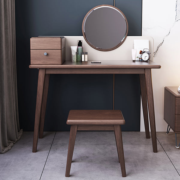 3-Piece Standing Mid-Century Modern Drawers Included Vanity Dressing Table Set