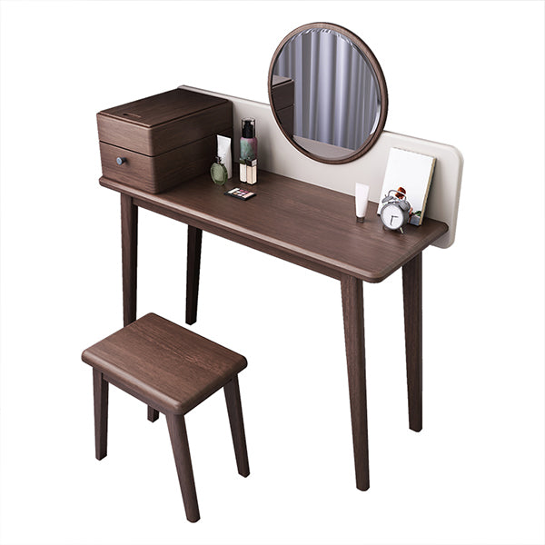 3-Piece Standing Mid-Century Modern Drawers Included Vanity Dressing Table Set