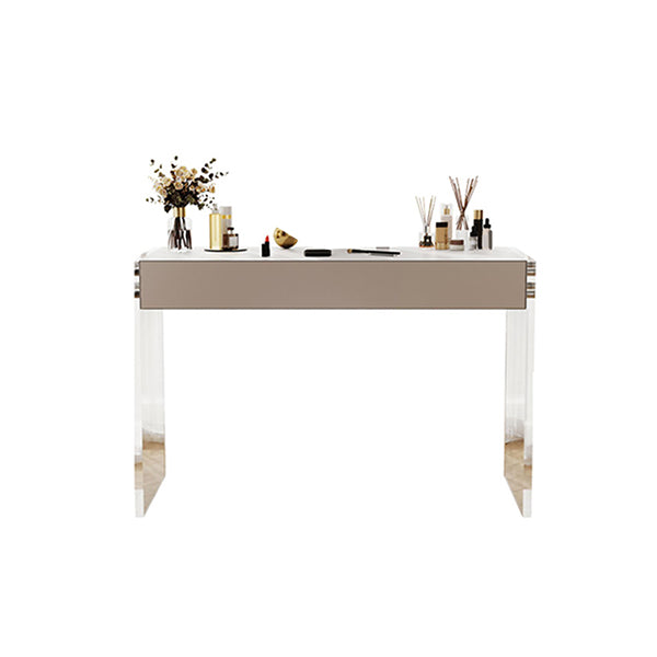 Plastic White Modern Drawers Included Vanity Dressing Table with Mirror