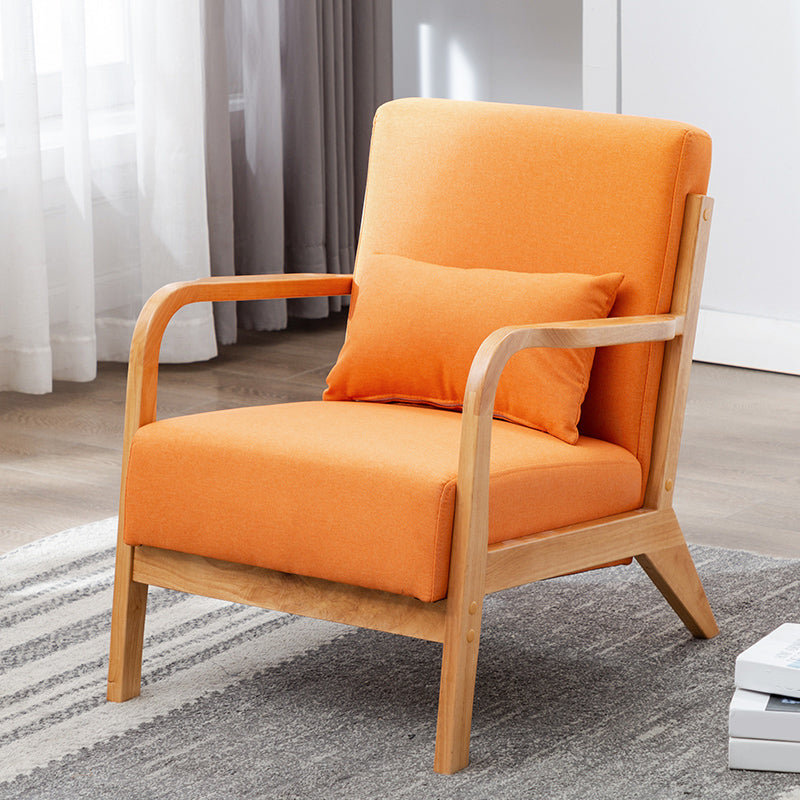 Scandinavian Basic Four Leg Armchair Solid Wood Living Room Armchair