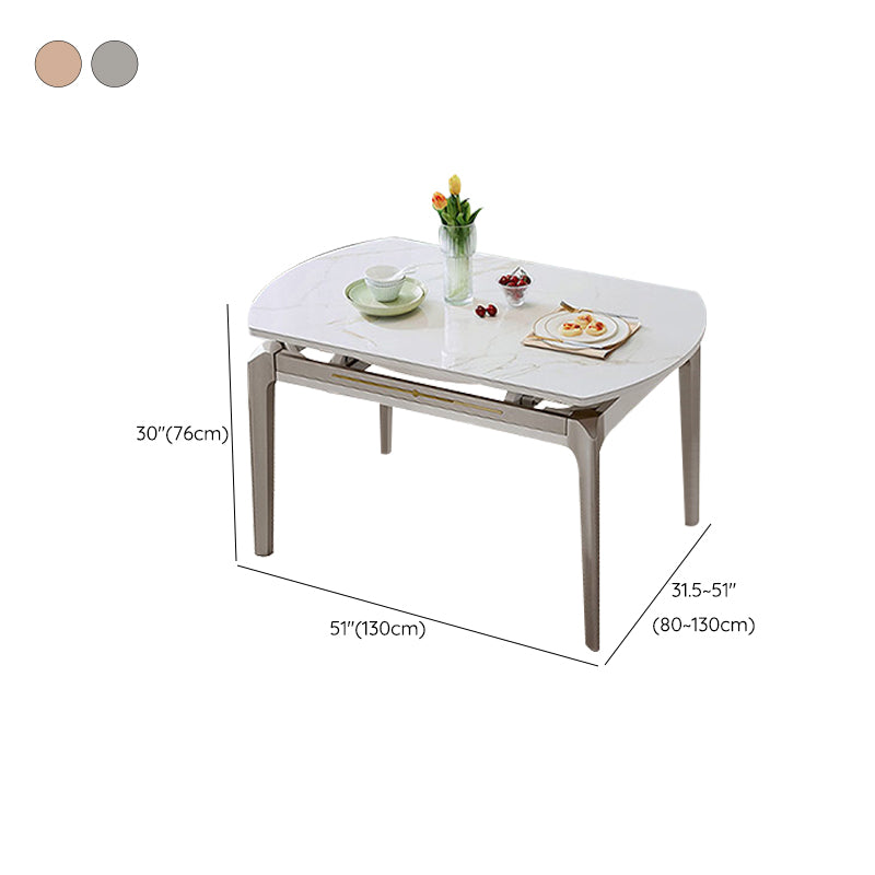 5/7 Pieces Modern Round Sintered Stone 4 Legs Dining Set for Home