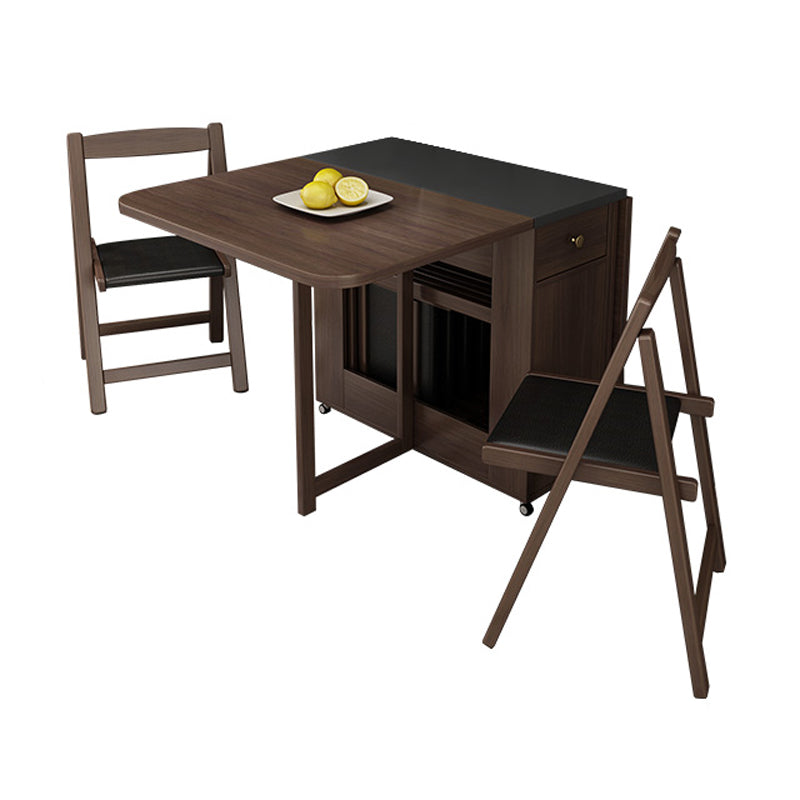 3/5/7 Pieces Modern Folding Solid Wood Multi Purpose Dining Set for Home