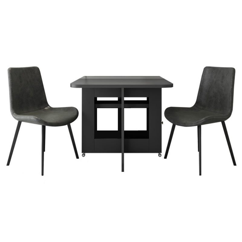 3/5/7 Pieces Modern Folding Solid Wood Multi Purpose Dining Set for Home