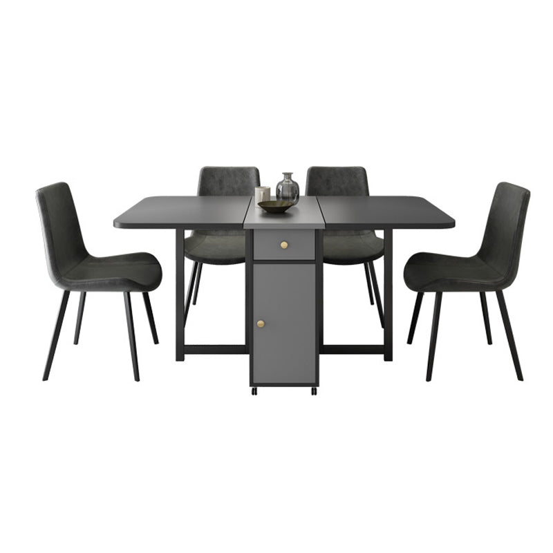 3/5/7 Pieces Modern Folding Solid Wood Multi Purpose Dining Set for Home