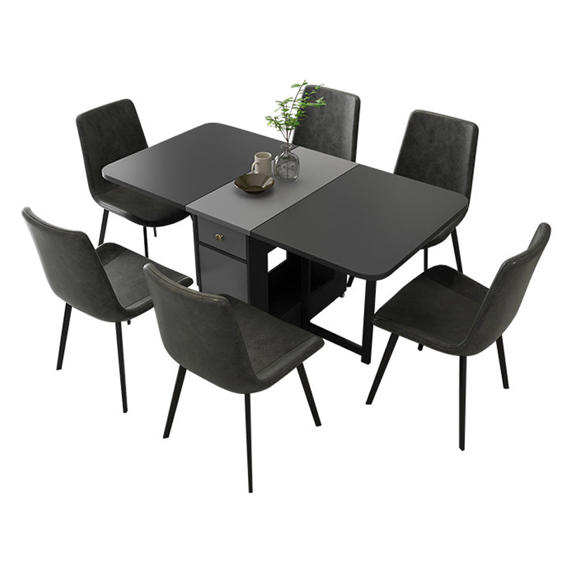 3/5/7 Pieces Modern Folding Solid Wood Multi Purpose Dining Set for Home