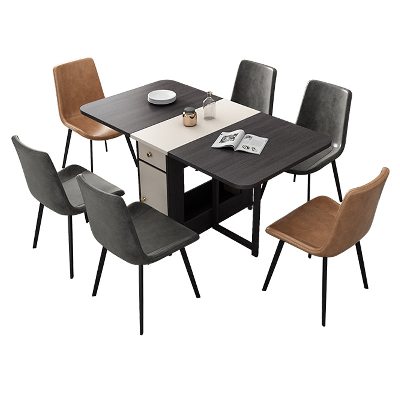 3/5/7 Pieces Modern Folding Solid Wood Multi Purpose Dining Set for Home