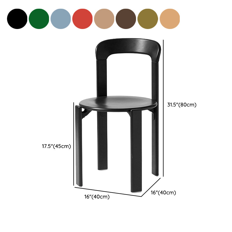 Contemporary Style Open Back Wood Dining Side Chair for Living Room