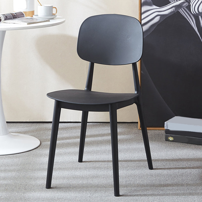 Contemporary Style Open Back Plastic Dining Side Chair for Home