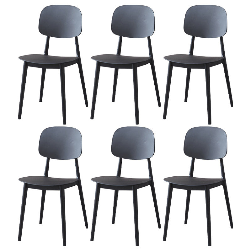 Contemporary Style Open Back Plastic Dining Side Chair for Home