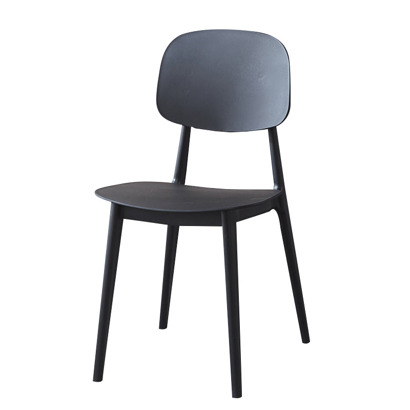 Contemporary Style Open Back Plastic Dining Side Chair for Home