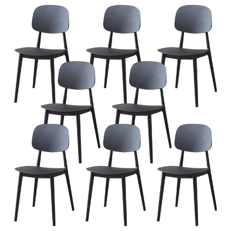 Contemporary Style Open Back Plastic Dining Side Chair for Home