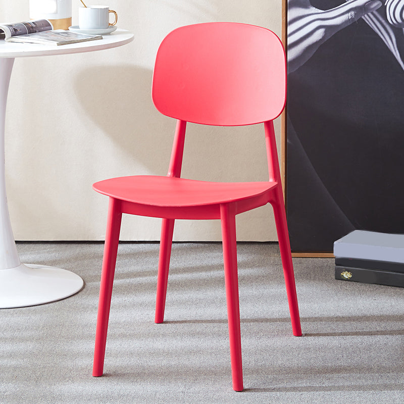 Contemporary Style Open Back Plastic Dining Side Chair for Home